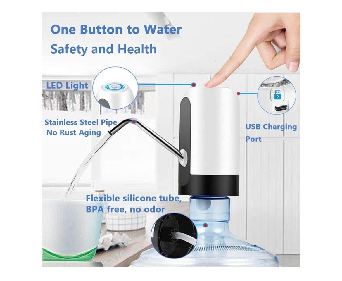 Dispensador Eléctrico para Garrafón 🔵 Bomba de Agua Recargable USB | Silencioso, Rápido y Sin Esfuerzo