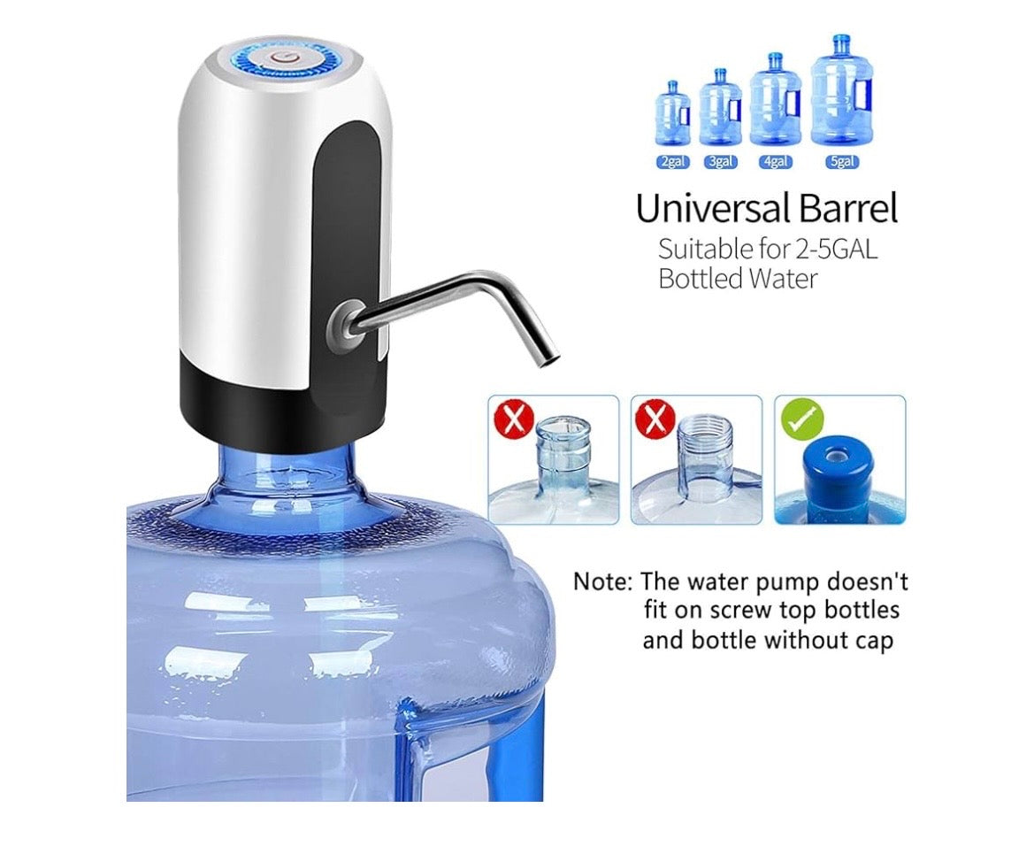 Dispensador Eléctrico para Garrafón 🔵 Bomba de Agua Recargable USB | Silencioso, Rápido y Sin Esfuerzo